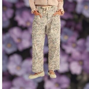 Luvluv Floral Print Pants with corded Belt
